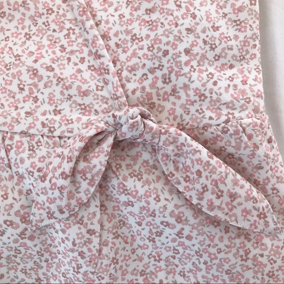 Abercrombie Kids Girls’ Light Pink Floral Babydoll Wrap Tank - Picture 3 of 4